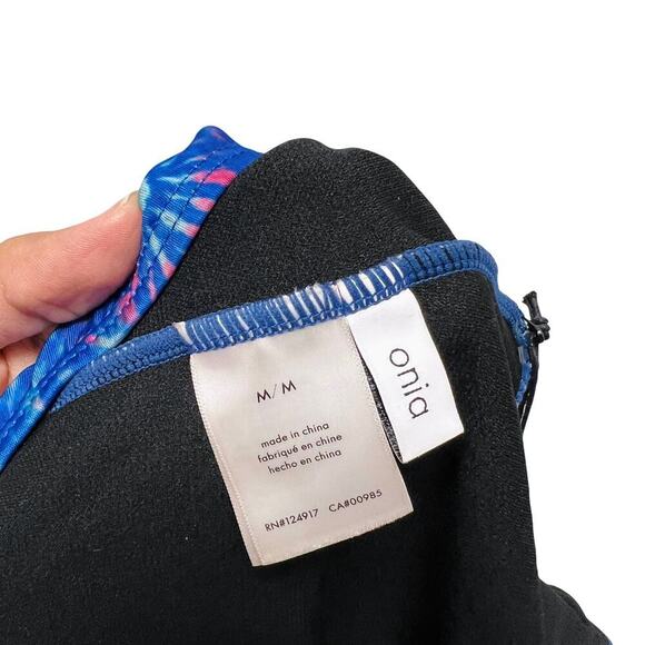 Onia One‎ Piece Tie Dye Fireworks Swimwear Backless Blue - Picture 3 of 6